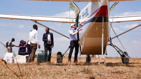 Offloading equipment in Njombe