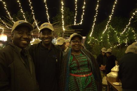Ruth (mama) and Henry (baba) Kambenga with MAF Tanzania Ops Manager Emmanuel Mollel.