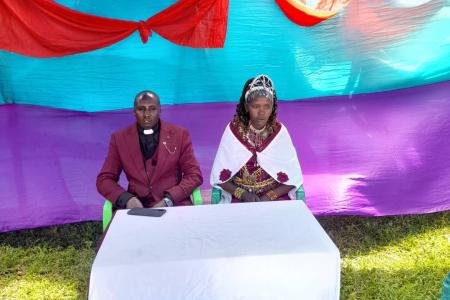 Pastor Tobiko Fanuel after being ordained in Olemile