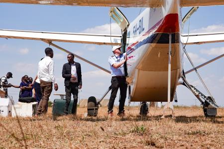 Offloading equipment in Njombe