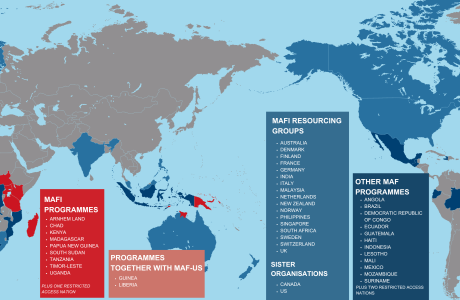 MAFI Where we work map