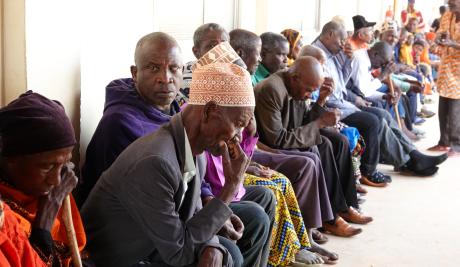 Patients waiting for eye surgeries